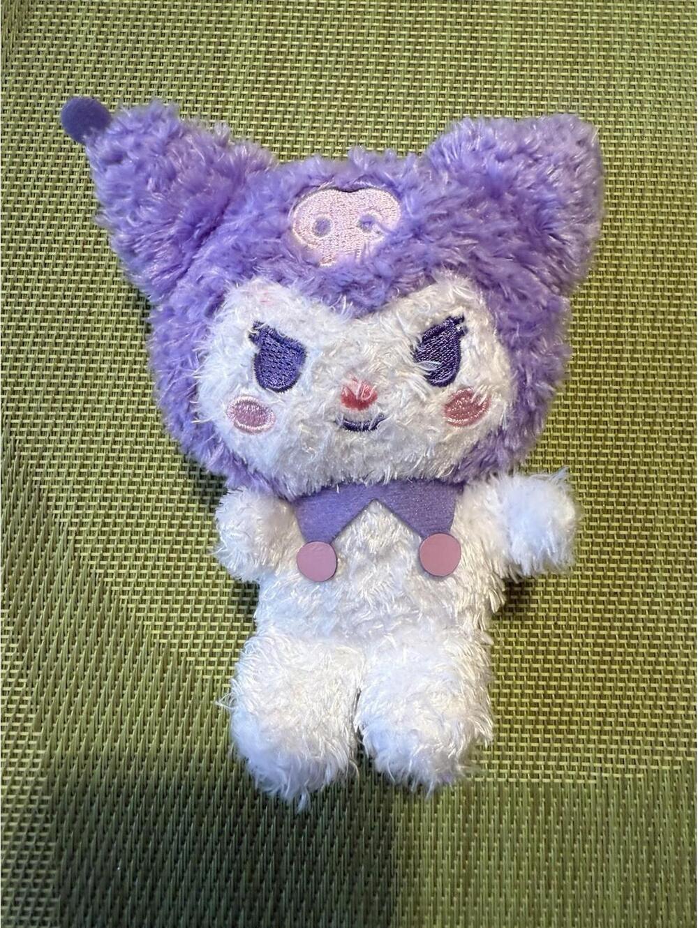 Sanrio Hello Kitty Easter Purple Kuromi Soft Fluffy Plush Toy Figurine Bag Decor